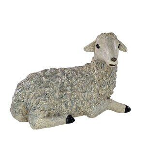 Mark Roberts Collection Sheep Lying Down Nativity Figure Glitter Accents